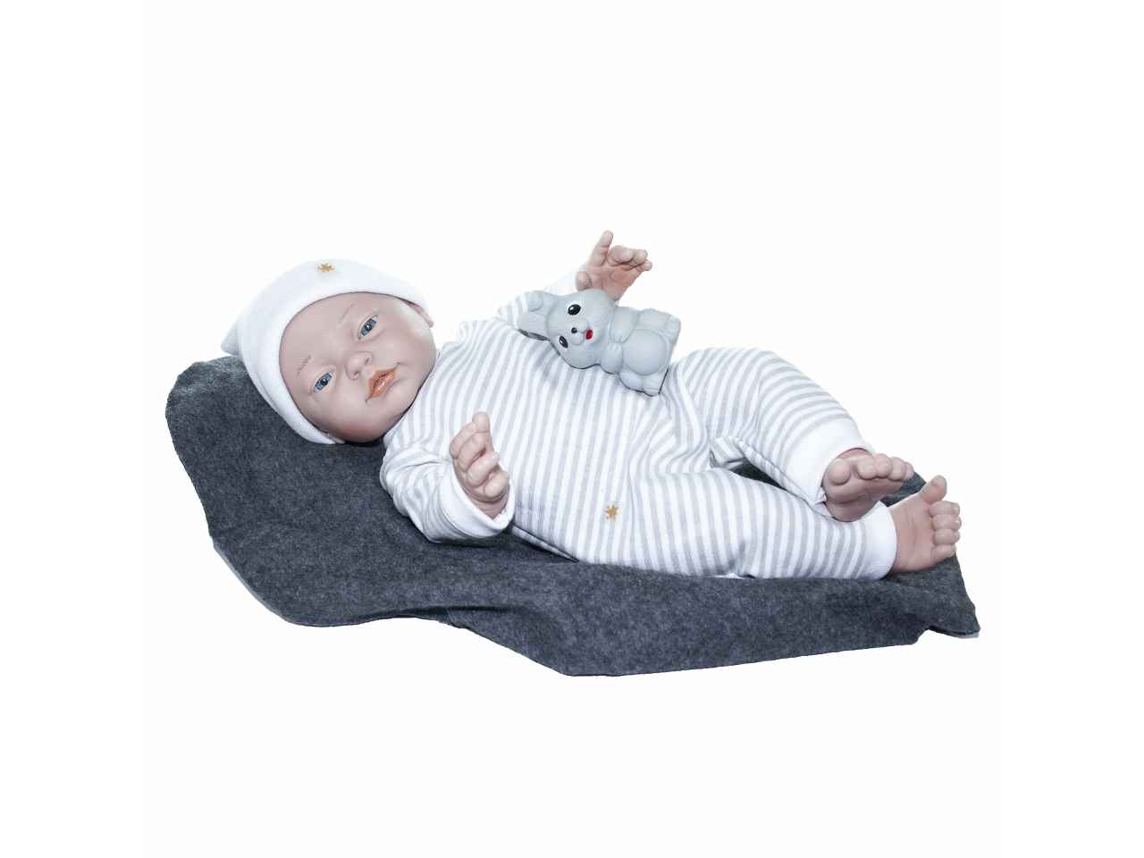 Bambola lucas c/copertina grigia 47cm lk46222