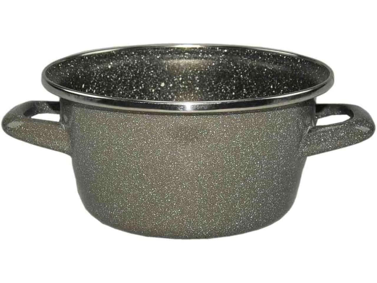 Casseruola con 2 manici d24xh11,5cm in acciaio smaltato pietra antiaderente rinforzata a due strati anche per induzione lavabile in lavastoviglie