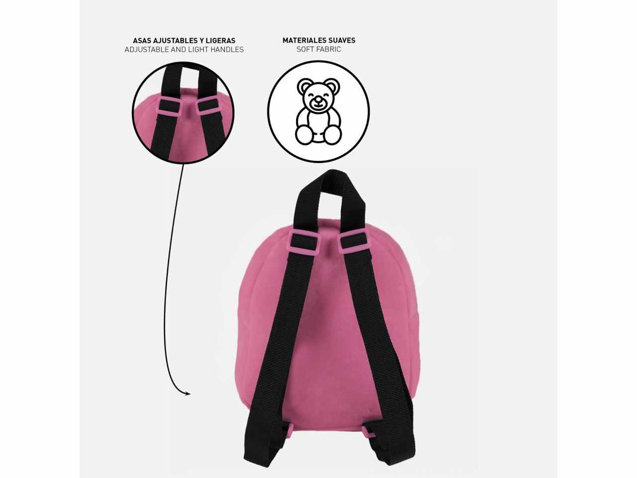 zaino asilo con personaggio peluche minnie
