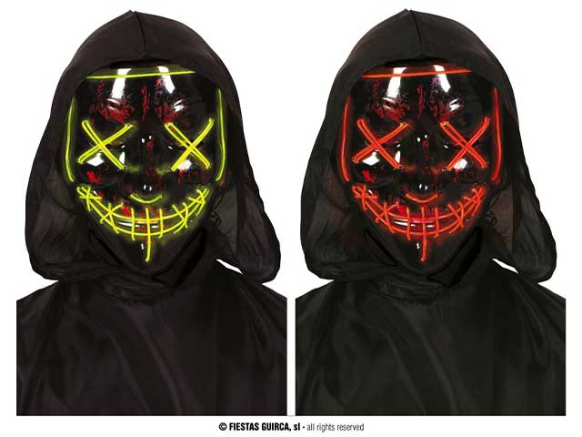 Maschera nera c/luce 1152