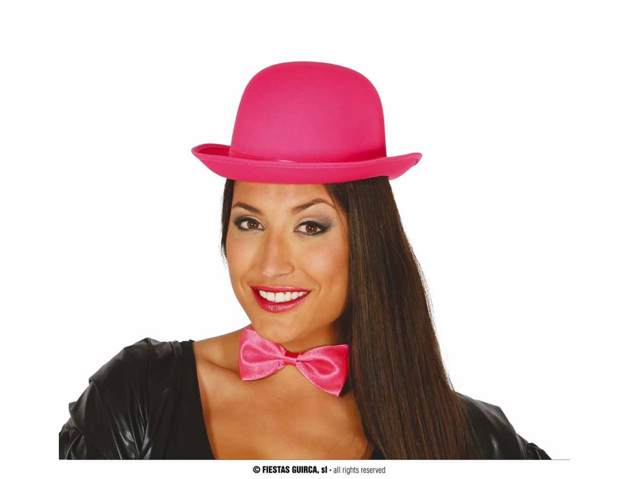 Bombetta lusso cappello colori vivaci alta qualità misura unica colore rosa