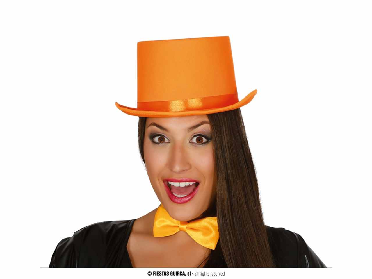 Cilindro lusso cappello colori vivaci alta qualità misura unica colore arancio