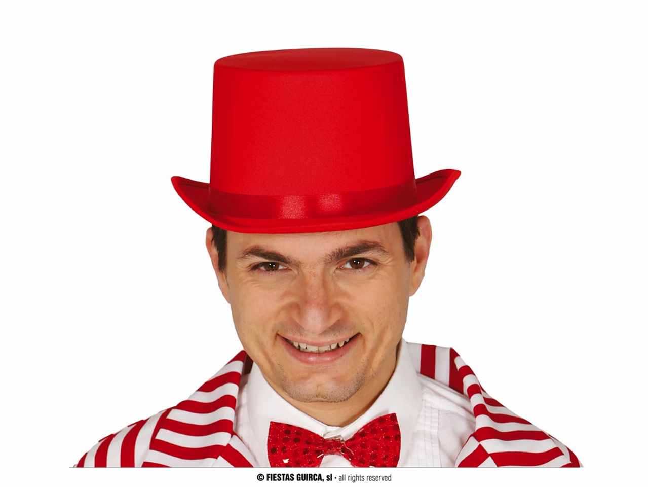 Cilindro lusso cappello colori vivaci alta qualità misura unica colore rosso