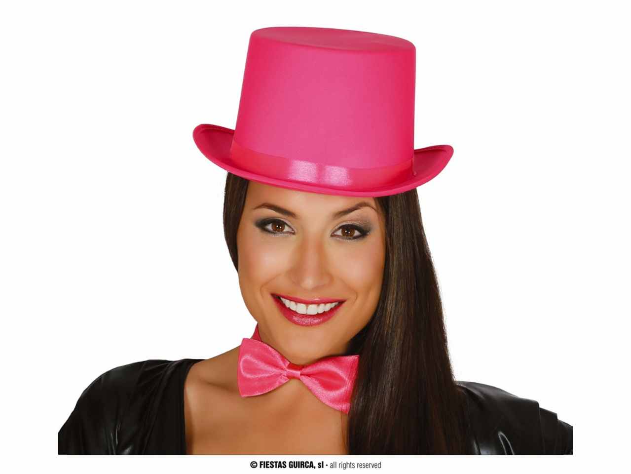 Cilindro lusso cappello colori vivaci alta qualità misura unica colore fuscia