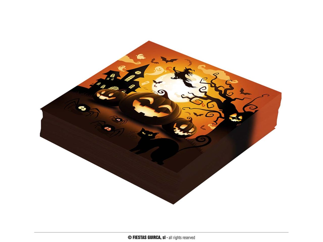 Tovagliolo 33x33cm con decoro zucca