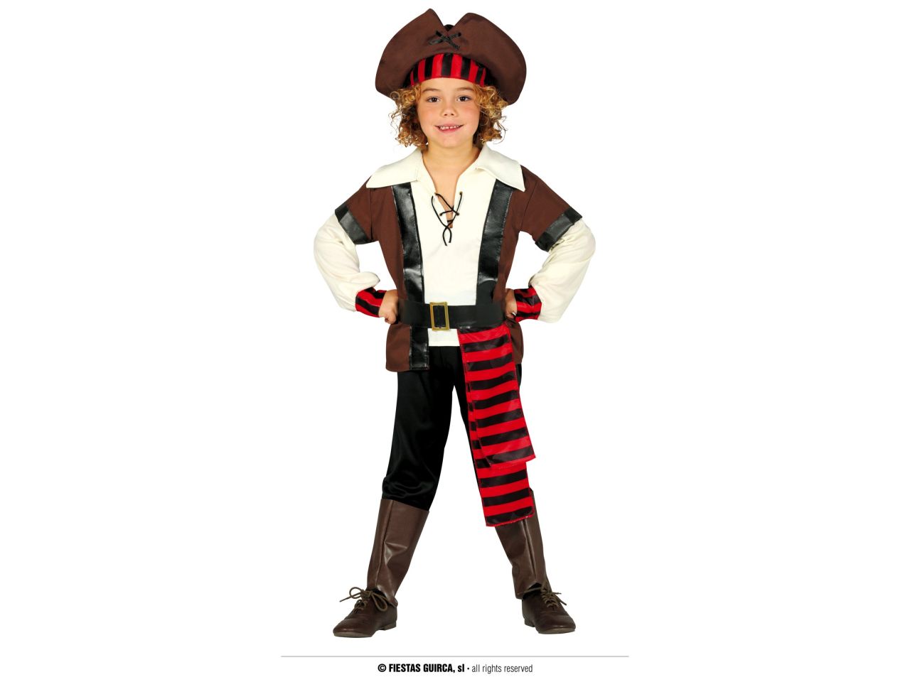 costume da pirata dei sette mari da bambino taglia 10-12 anni