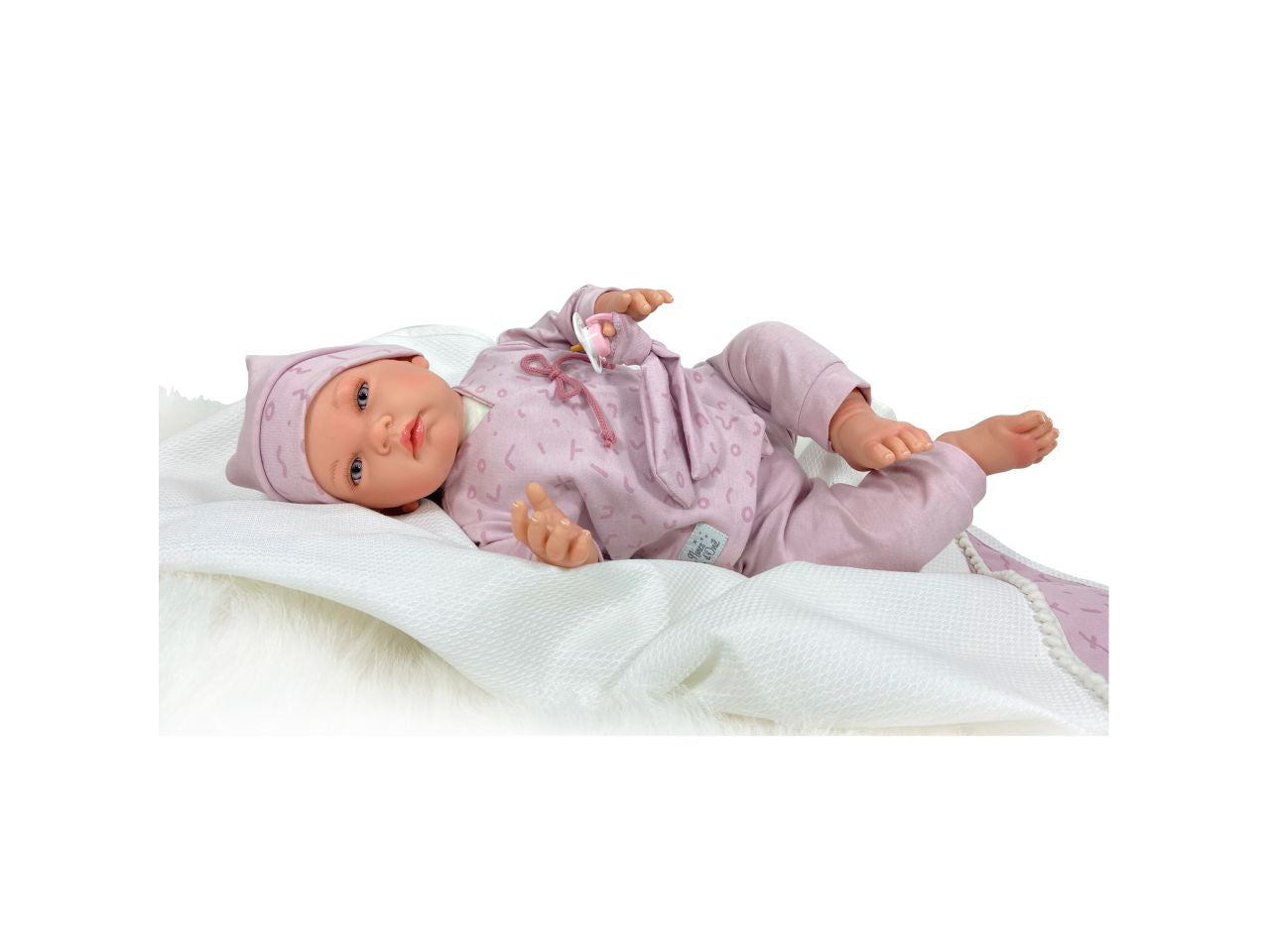 Bambola celia premium reborn colore malva