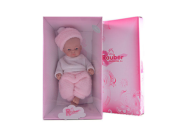 Bambola c/cappello rosa 25cm 00002582