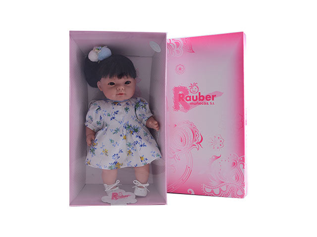Bambola c/vestito fiori 38cm 00003996