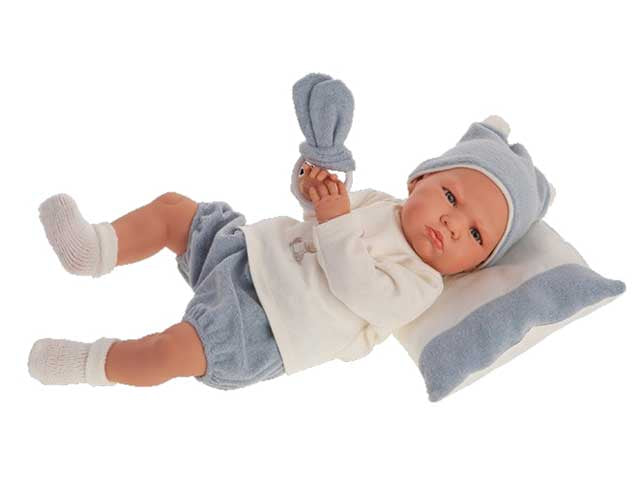 Bambolotto bertin unicorno azzurro 52cm aj1955