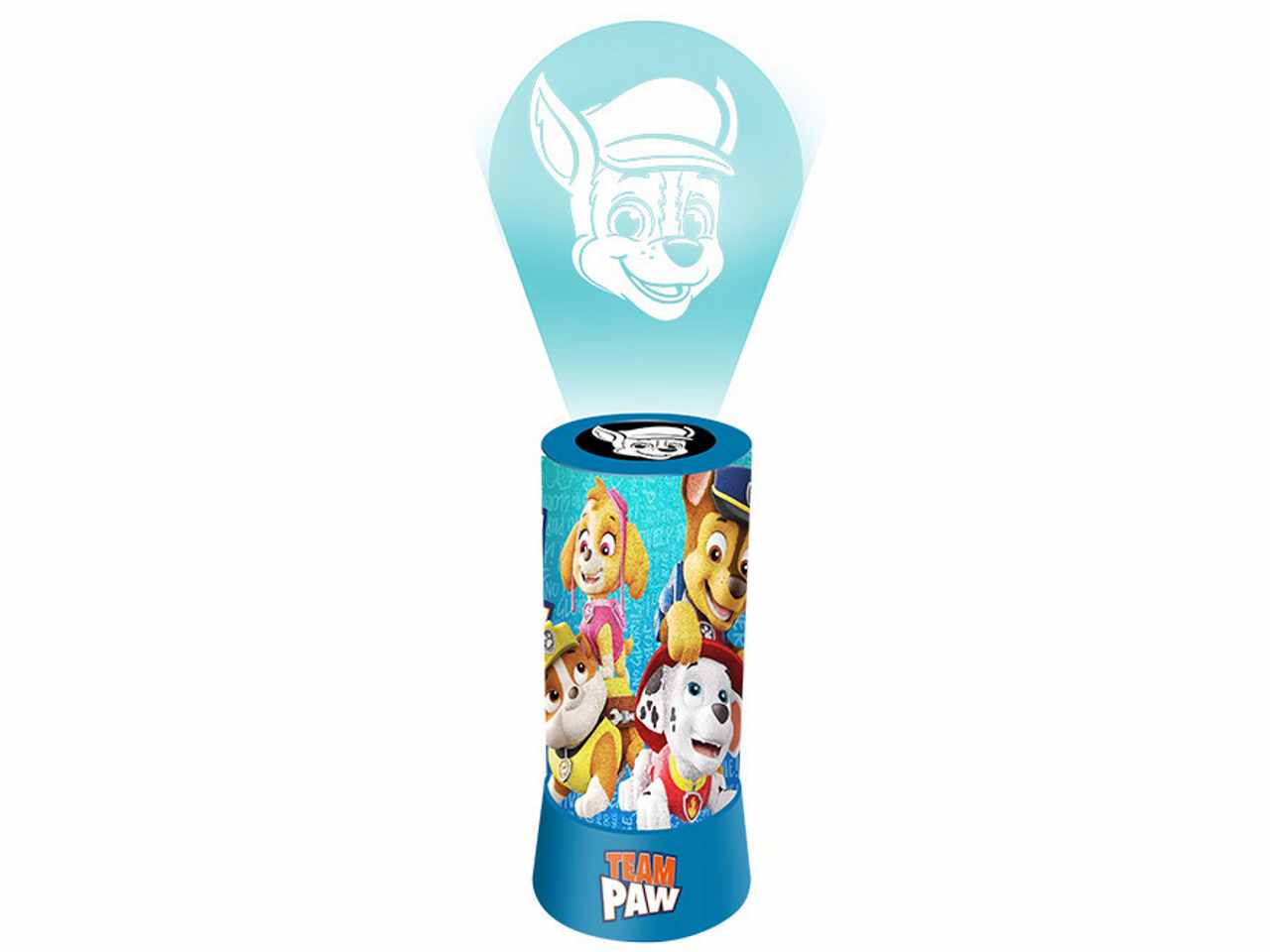 paw patrol lampada cilindrica con proiettore led 20cm