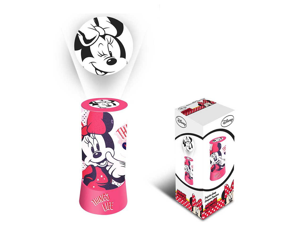 Minnie lampada cilindrica con proiettore led 20cm