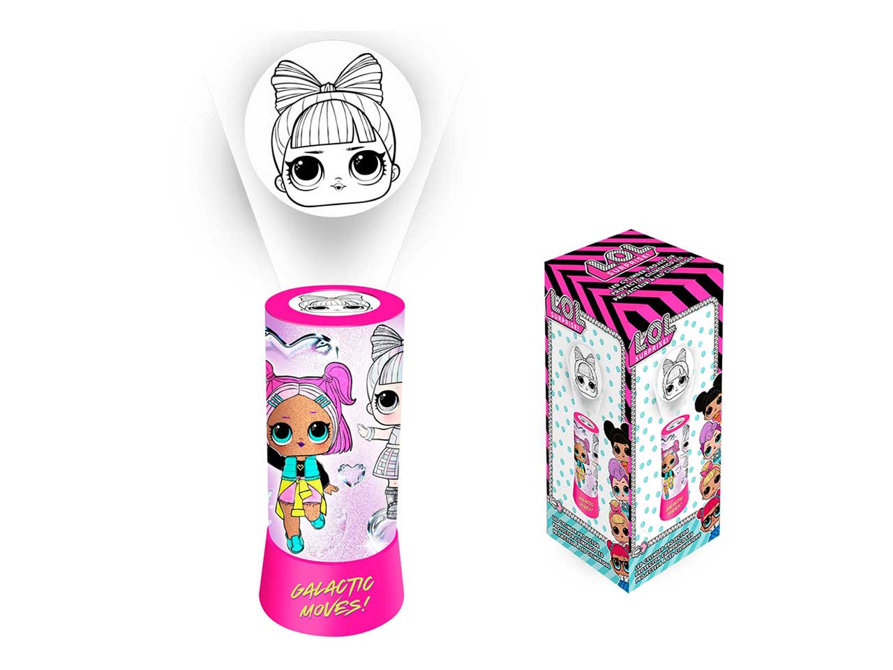 Lol surprise lampada cilindrica con proiettore led 20cm