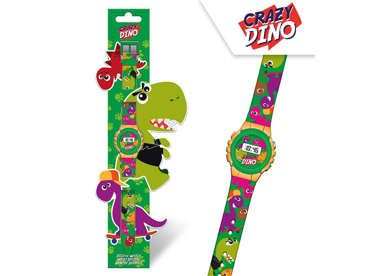 Orologio digitale crazy dino
