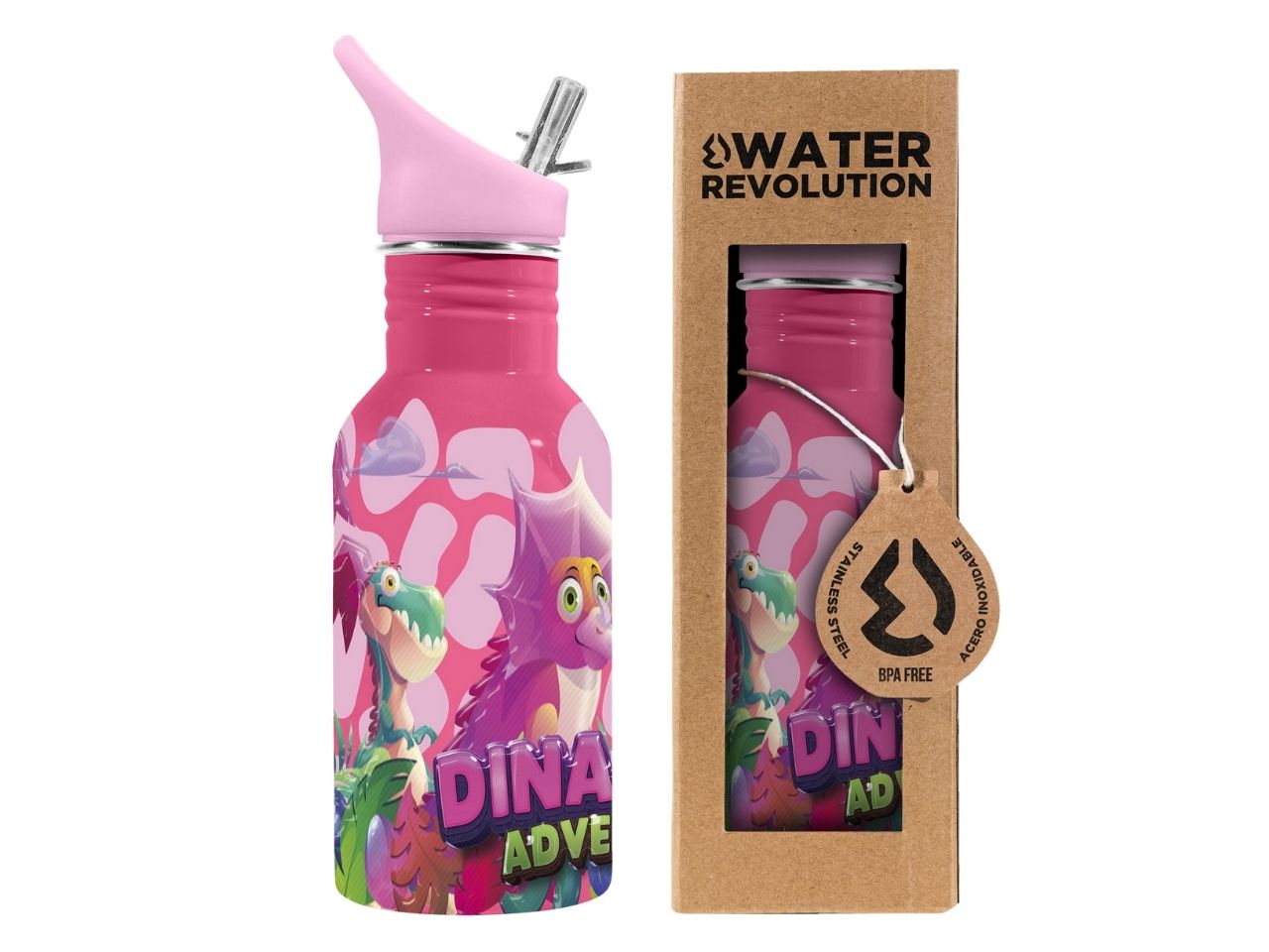 borraccia acero in acciaio inossidabile 500ml dinaland