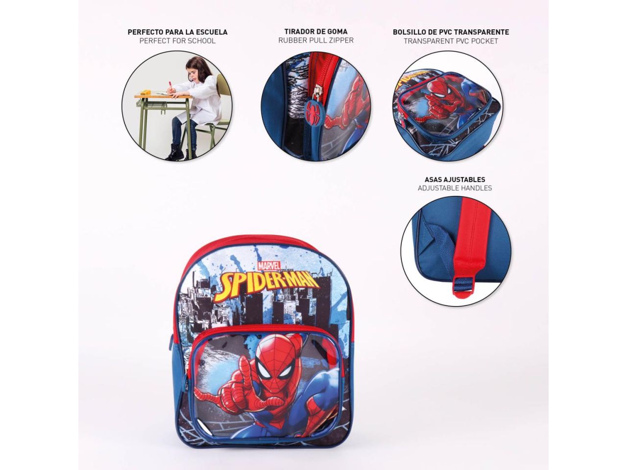 Zaino per bambini o spiderman