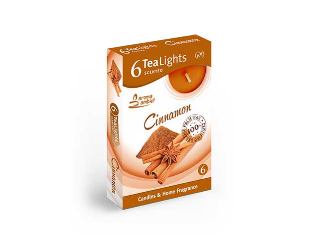 T-light 6 pezzi cannella