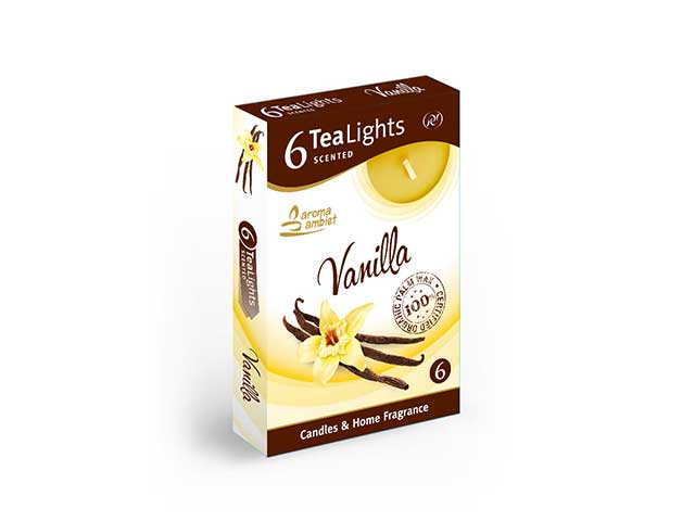 T-light 6pz vaniglia