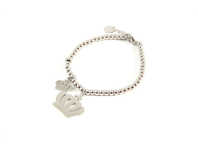 Bracciale acciaio c/corone