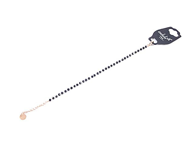 Bracciale c/perline nere