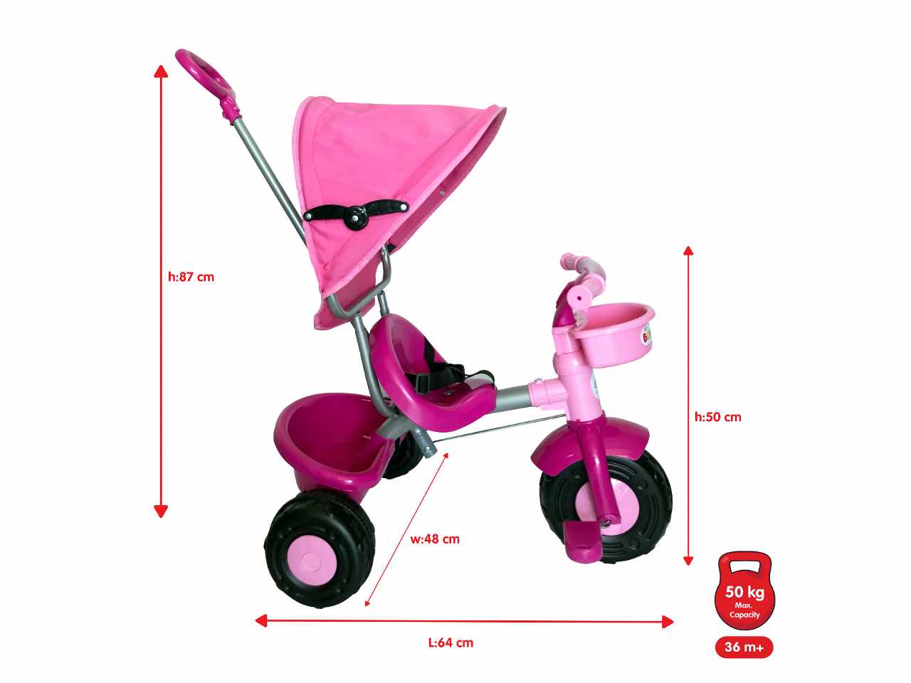 Triciclo rosa 93-730