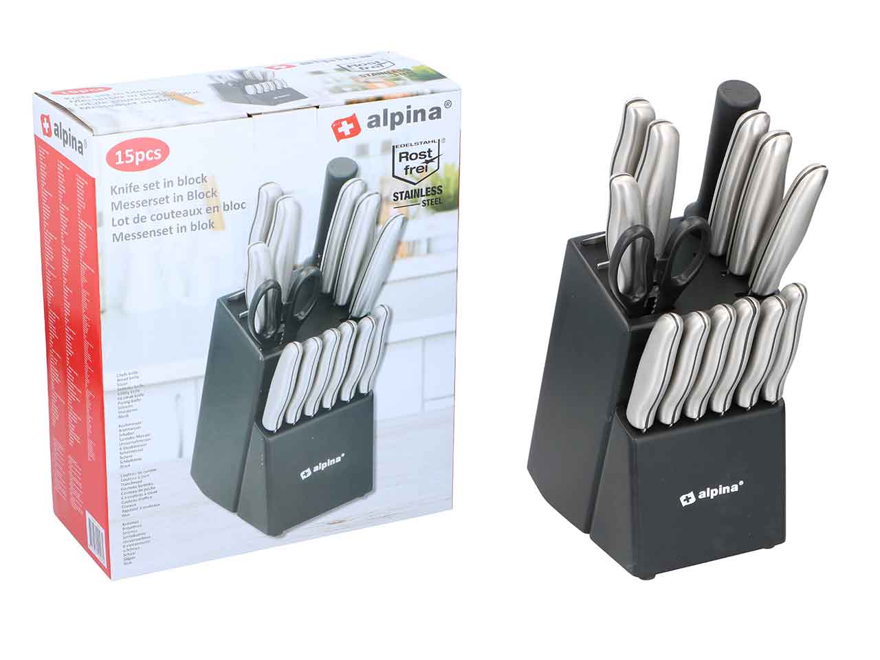 Coltello 15 pezzi c/supporto 871125212293