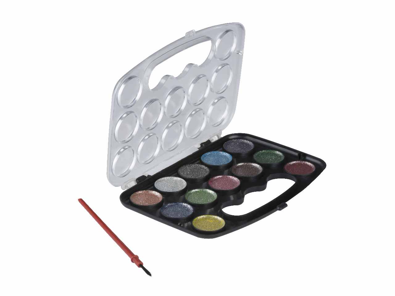 Topwrite kids acquerelli con glitter e 1 pennello 12cl 10,2x15,2x1,1cm