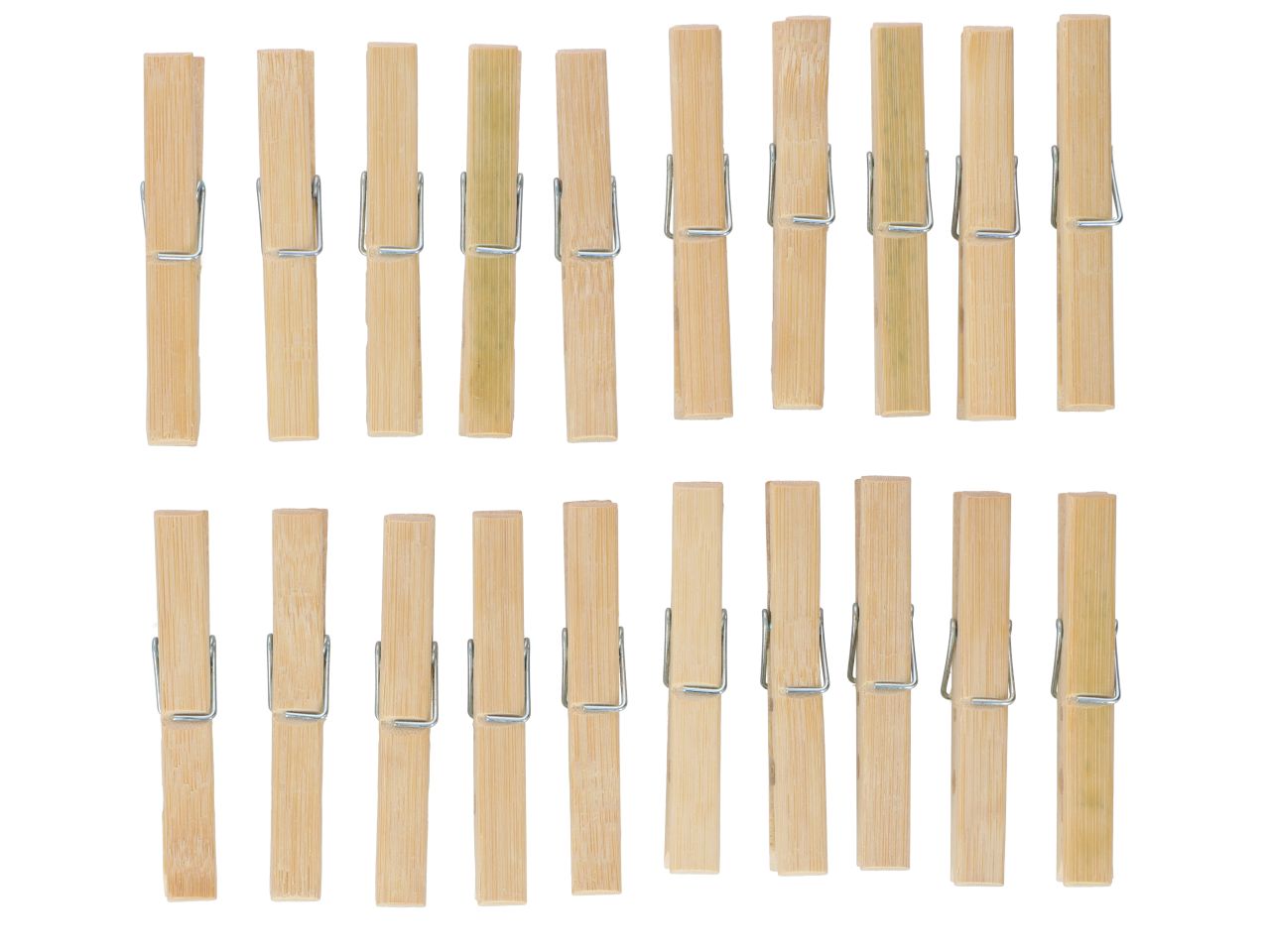Mollette in bamboo 20 pezzi misura 9,5x1,5x1,5cm