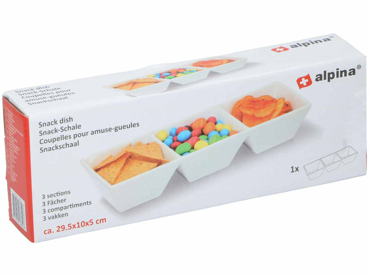 Alpina piatto da aperitivo in gres 29,5x10x5cm