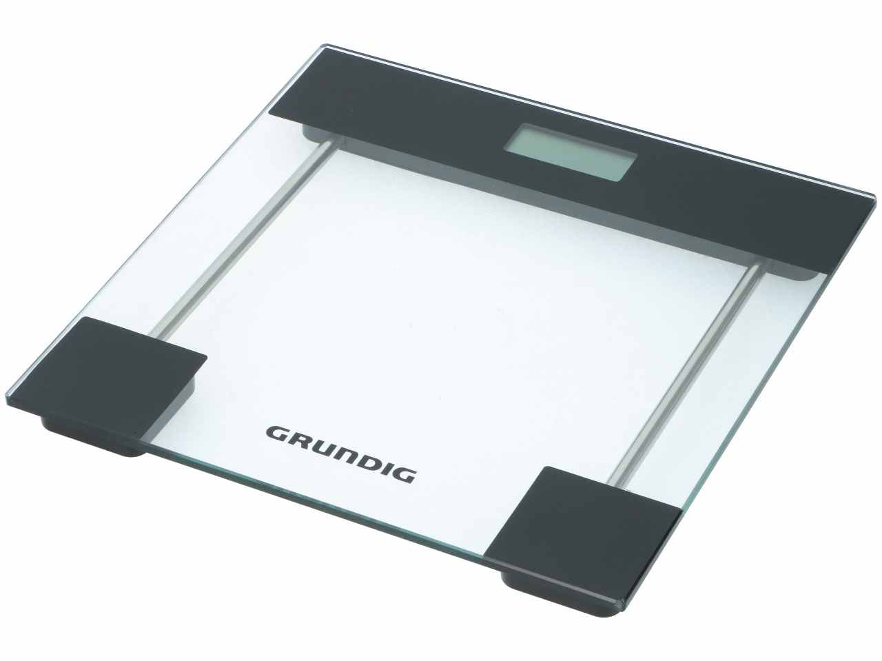 Grundig bilancia digitale pesa persone in vetro 28x28x2,3cm max 180kg incluse 2 pile aaa
