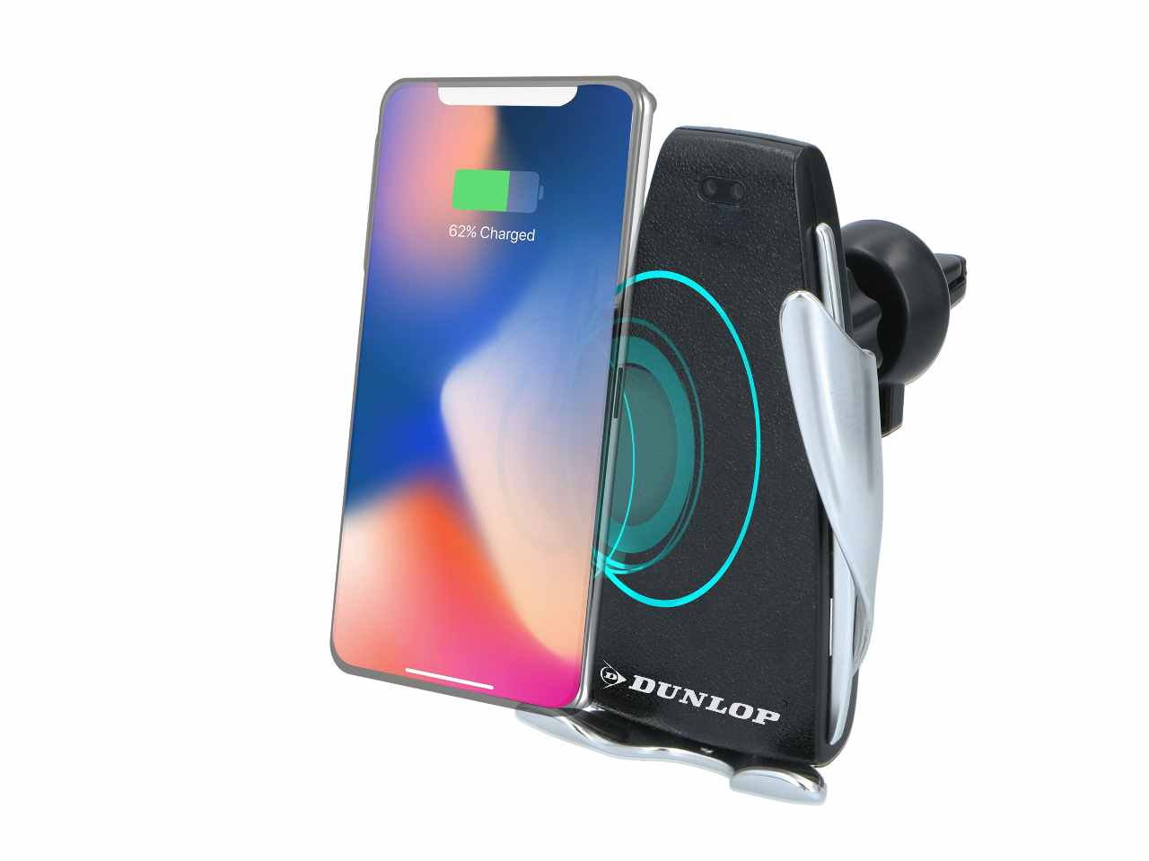 Dunlop porta telefono per auto con sensore per apertura e chiusura 12x7x3cm