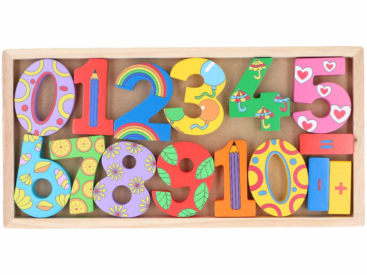 Marionette wooden toys 15 numeri in legno 15,5x2,6x30cm