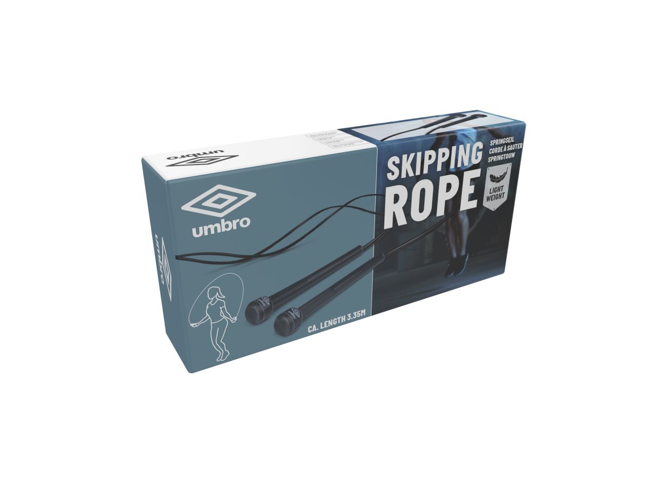 Corda per saltare regolabile da 3,35mt misura 33x27x20cm marca umbro