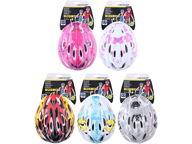Dunlop casco da bambini per bici 22x20x13cm diametro 48-52cm 6 assortimenti