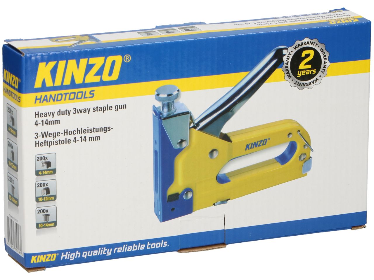 Pistola sparachiodi con 3 modalità 4-14mm misure 22x13x3cm marca kinzo