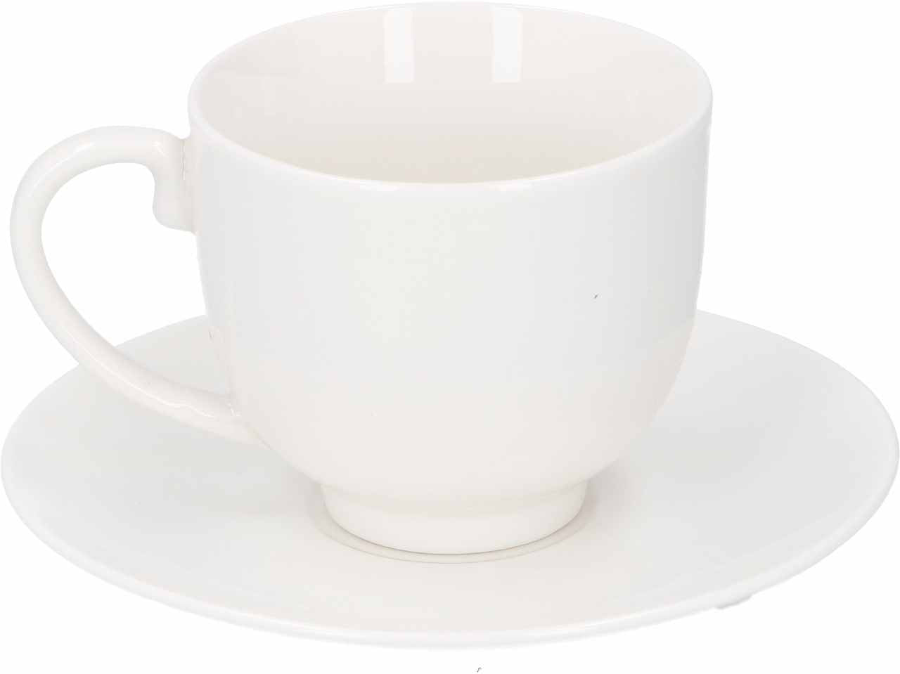 Alpina 6 tazzine per caffè 75ml con piattini 12,5cm in gres