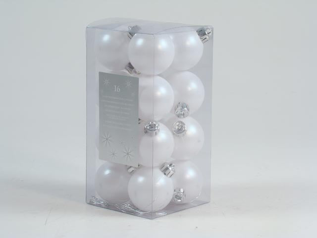 Sfera 4cm 16 pezzi bianca ass.021789