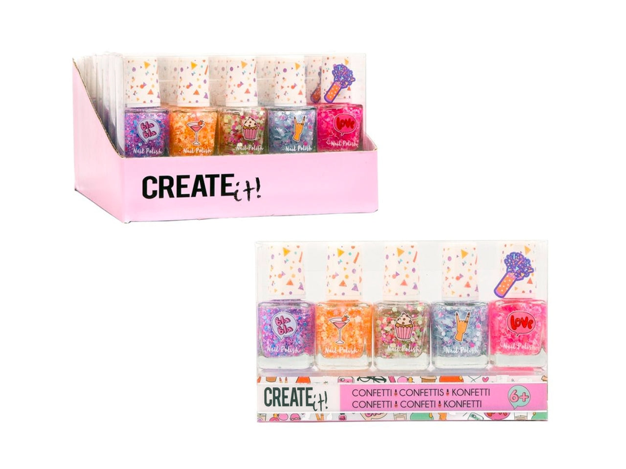 Create it!set di 5 smalti confetti