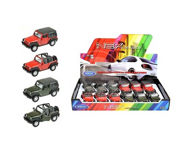 Die cast jeep wrangler rubicon 4 col ass.21635