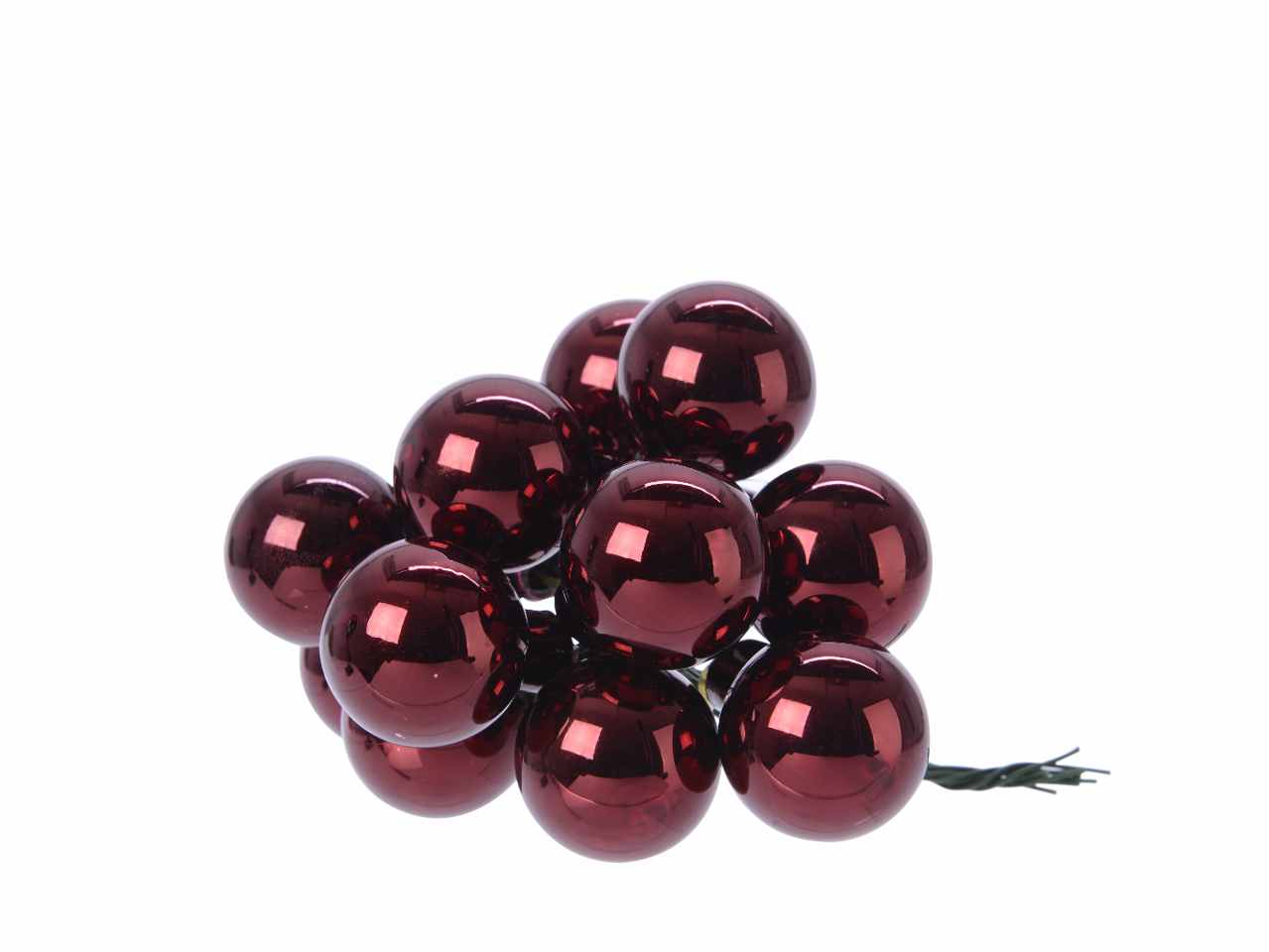 Sfere in vetro d.2cm bordeaux