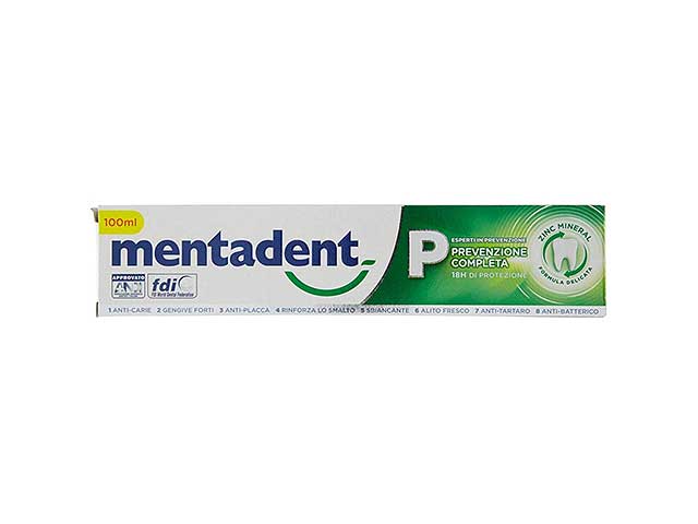 mentadent dentifricio 100ml prev.completa