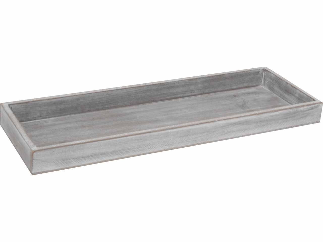 Vassoio in legno 40x14x3cm grigio