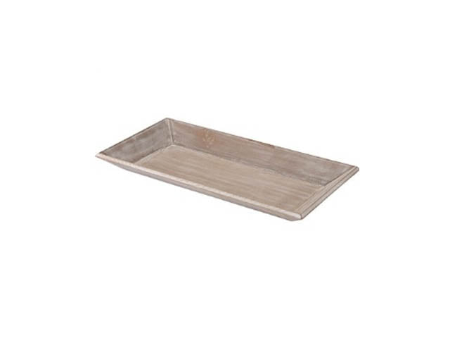 Vassoio in legno 40x20cm grigio