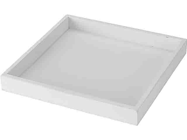 Vassoio in legno 25x25cm bianco