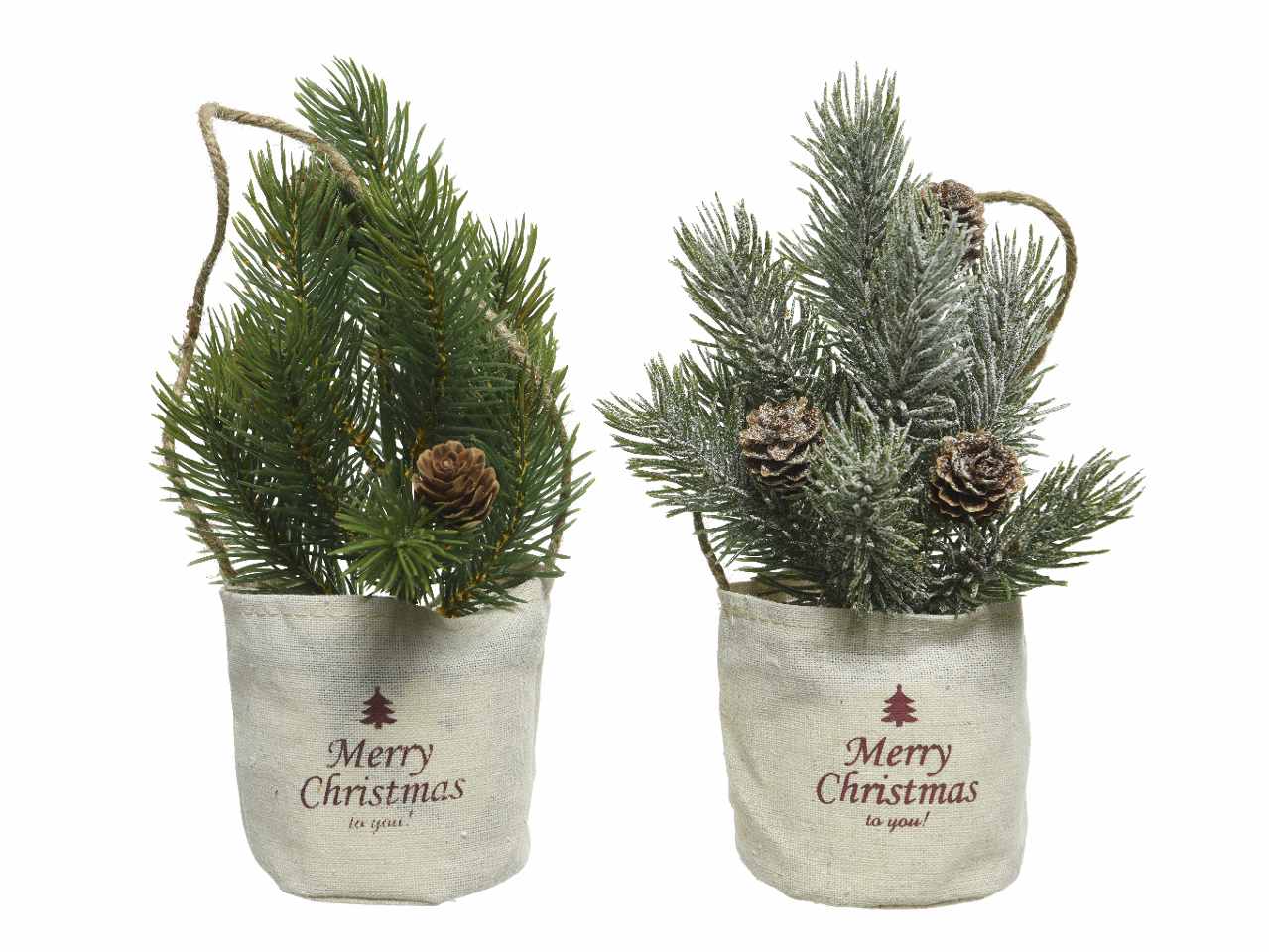 mini albero con pigne 22x8xd.8cm modellli assortiti