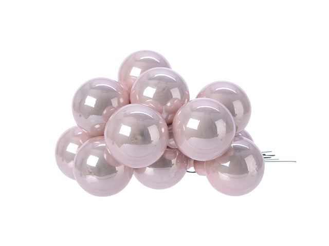 Palline natalizie rosa in vetro diametro 2cm - 144 pezzi