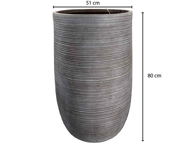 Vaso in argilla  grigio 51x80