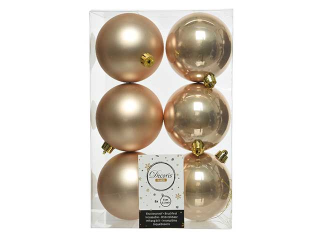 sfera 8cm 6pz beige w. 022020