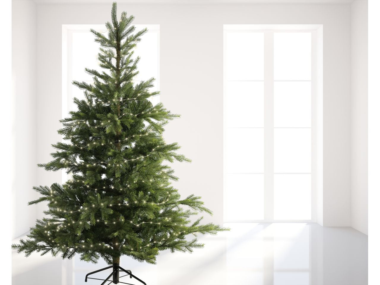 Luci natalizie micro led a stringa fisse per uso esterno colore argento bianco caldo misura lun.895cm misura del led micro numero di led 180
