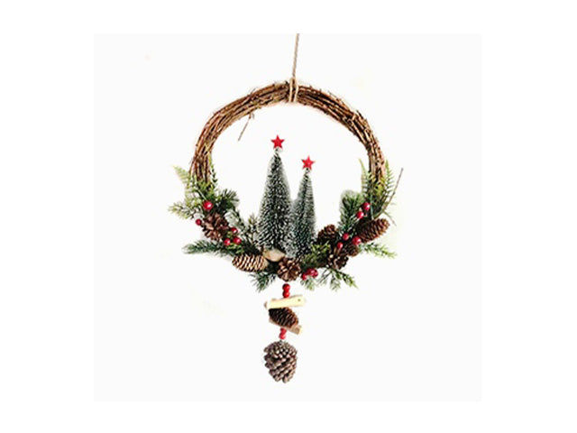 dietroporta 76cm con alberi/pigne 356535